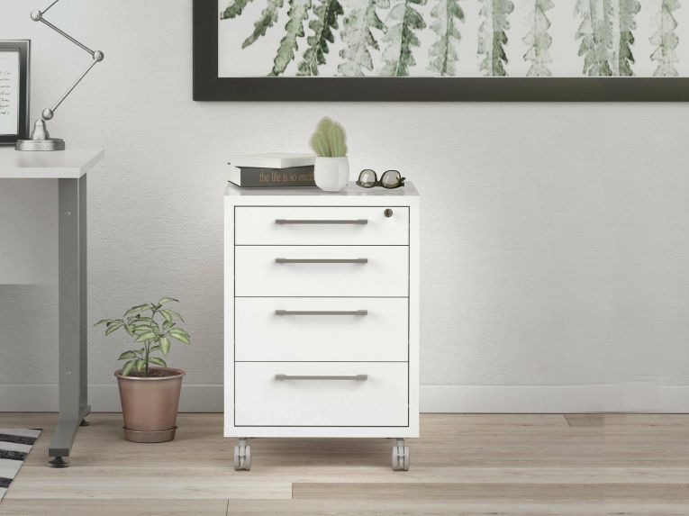 Cassettiera in legno bianca 49x68h cm - Ariosto
