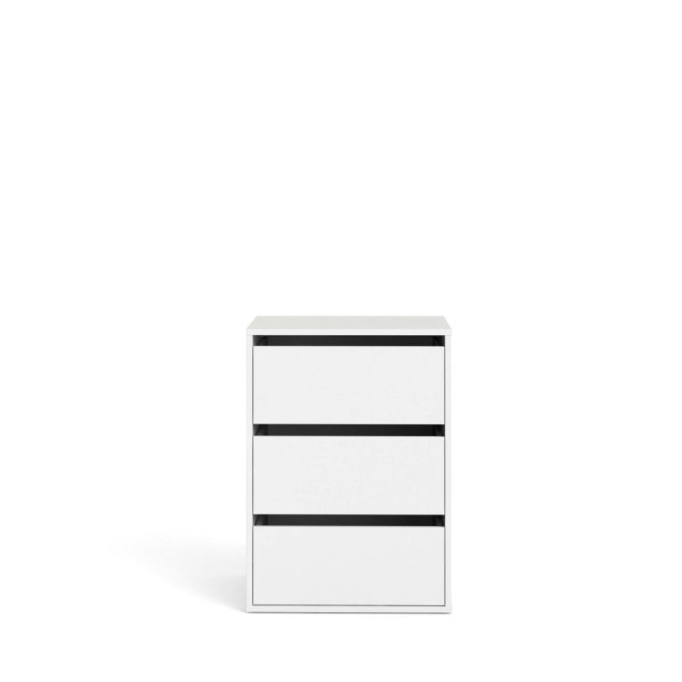 Cassettiera in legno bianca 51x70h cm - Adonino