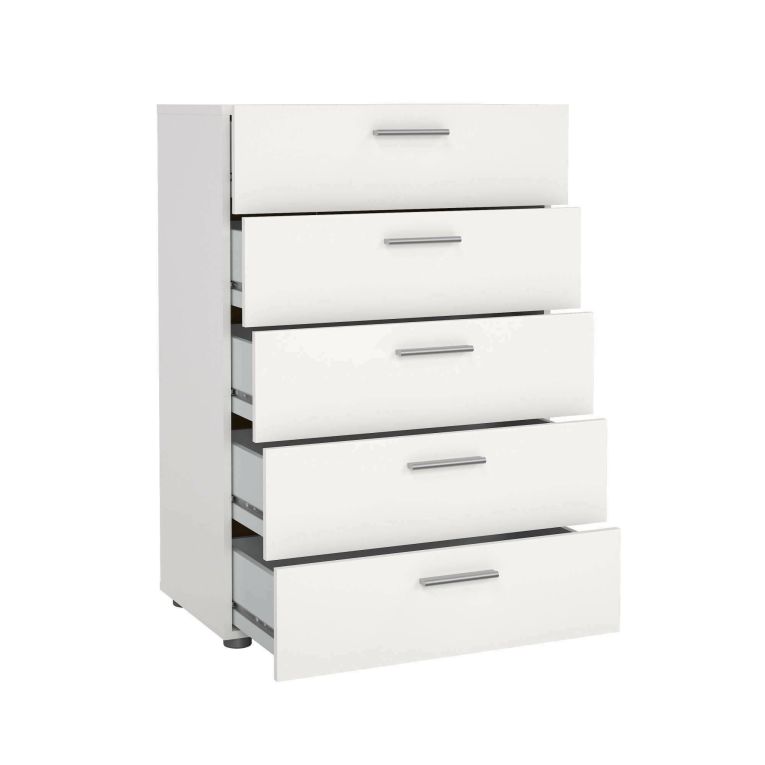 Cassettiera in legno bianca 70x102h cm - Haru