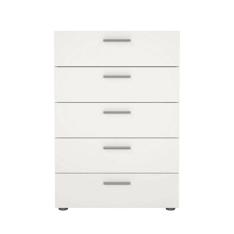 Cassettiera in legno bianca 70x102h cm - Haru
