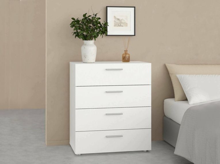 Cassettiera in legno bianca 70x82h cm - Aramis