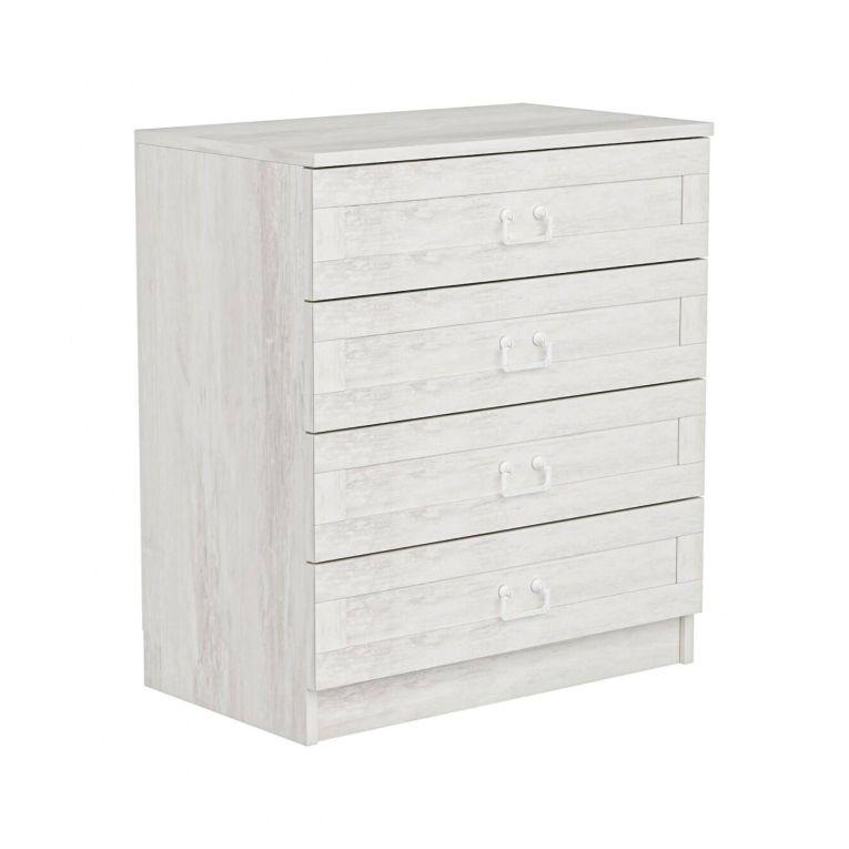 Cassettiera in legno bianca 72x42h cm - Vische