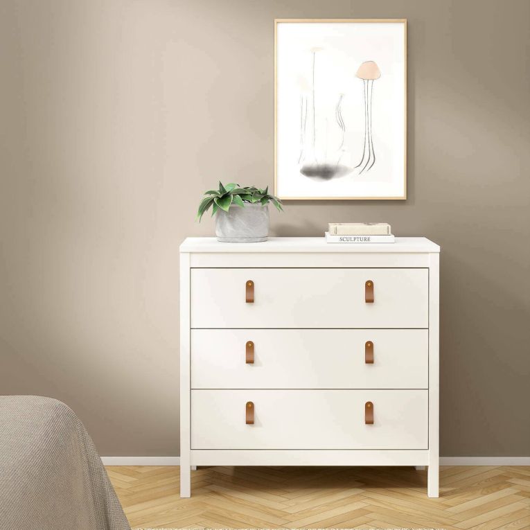 Cassettiera in legno bianca 82x79h cm - Sagar