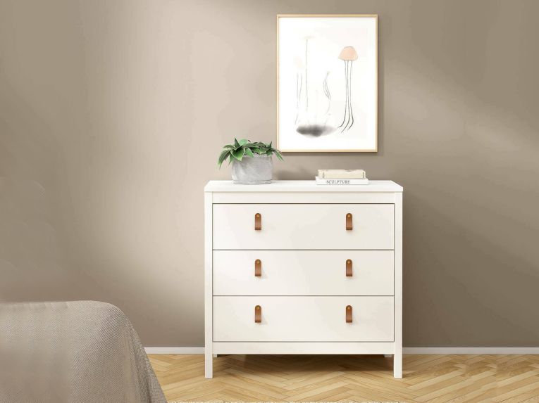 Cassettiera in legno bianca 82x79h cm - Sagar