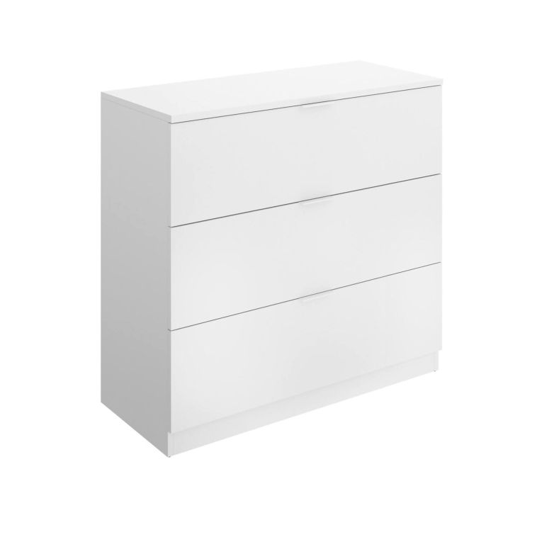 Cassettiera in legno bianca 82x82h cm - Loke