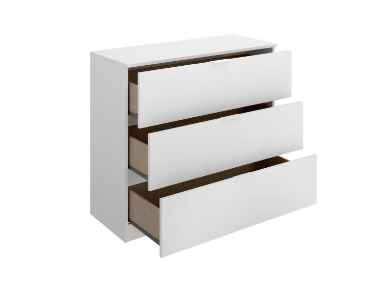 Cassettiera in legno bianca 82x82h cm - Loke