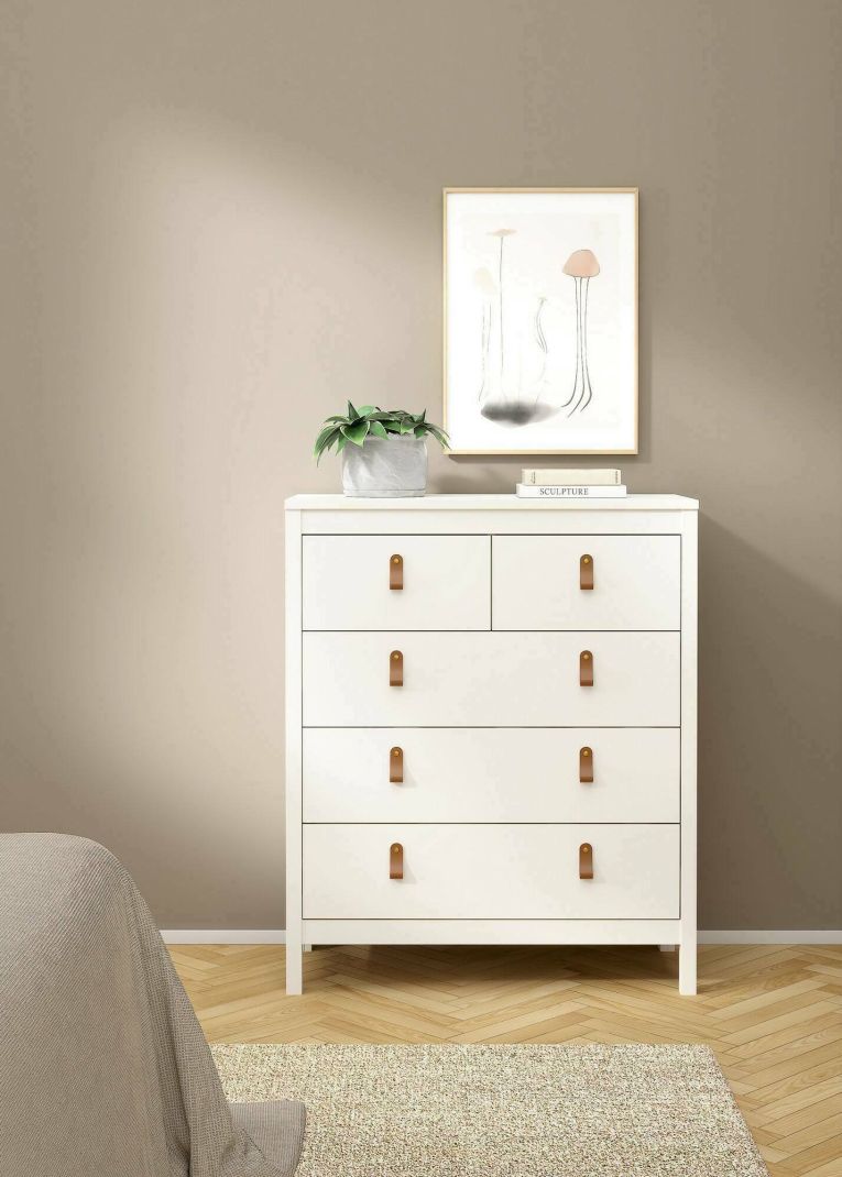 Cassettiera in legno bianca 82x98h cm - Alulim