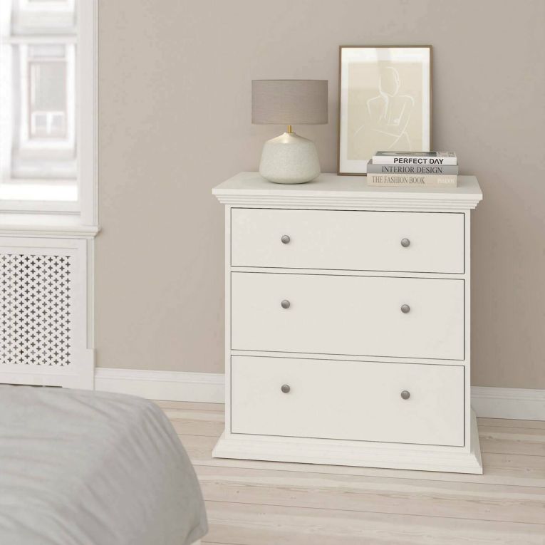 Cassettiera in legno bianca 86x88h cm - Domeng