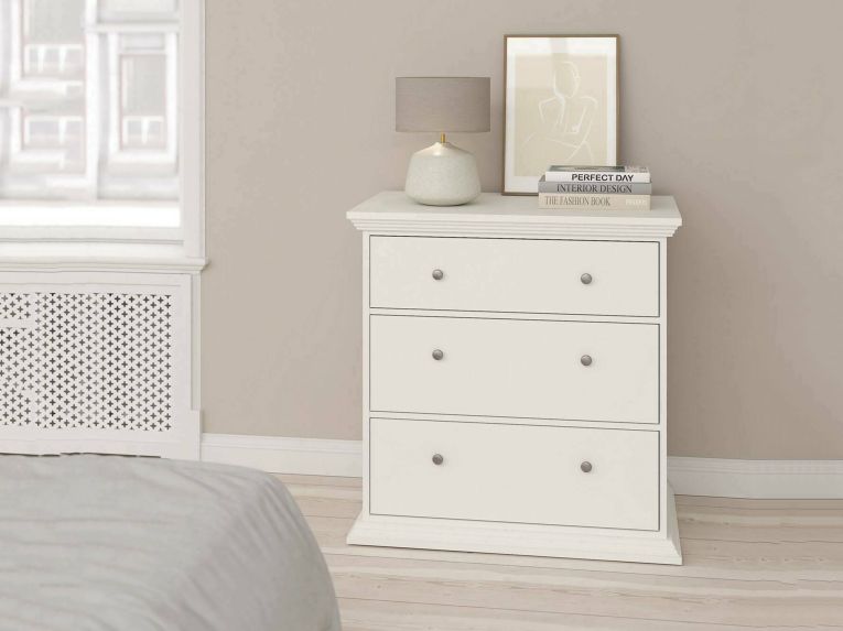 Cassettiera in legno bianca 86x88h cm - Domeng