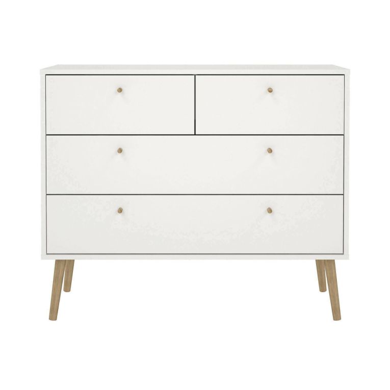Cassettiera in legno bianca 98x81h cm - Pelagie