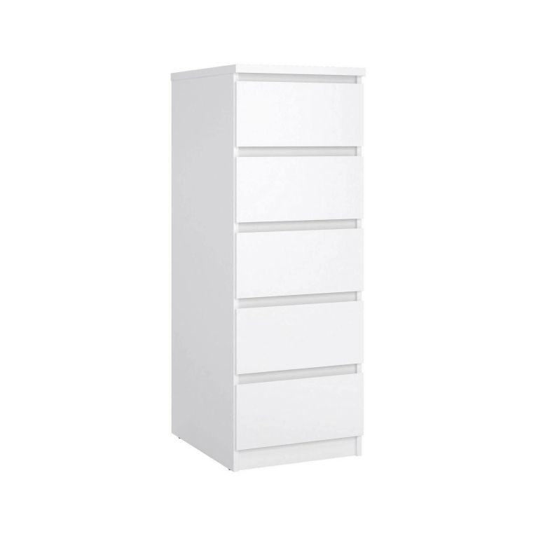Cassettiera in legno bianca lucida 40x50x111h cm - Achaldi