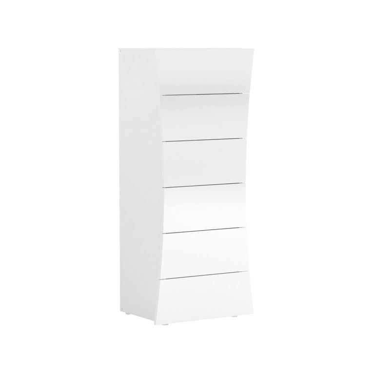 Cassettiera in legno bianca lucida 50x121h cm - Arignano