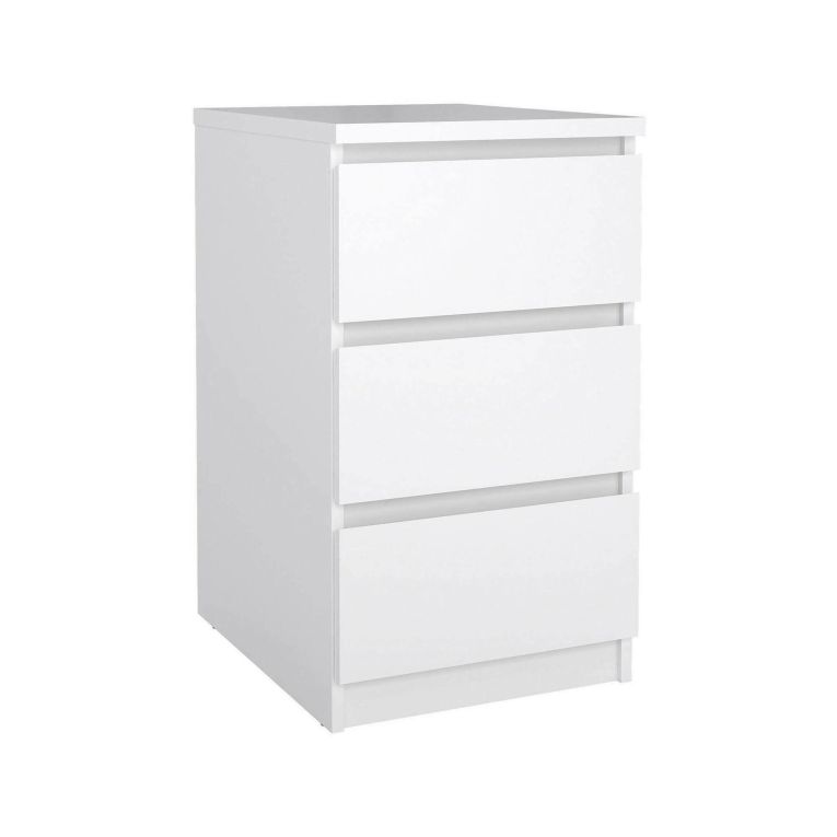 Cassettiera in legno bianca lucida 50x70h cm - Accudino