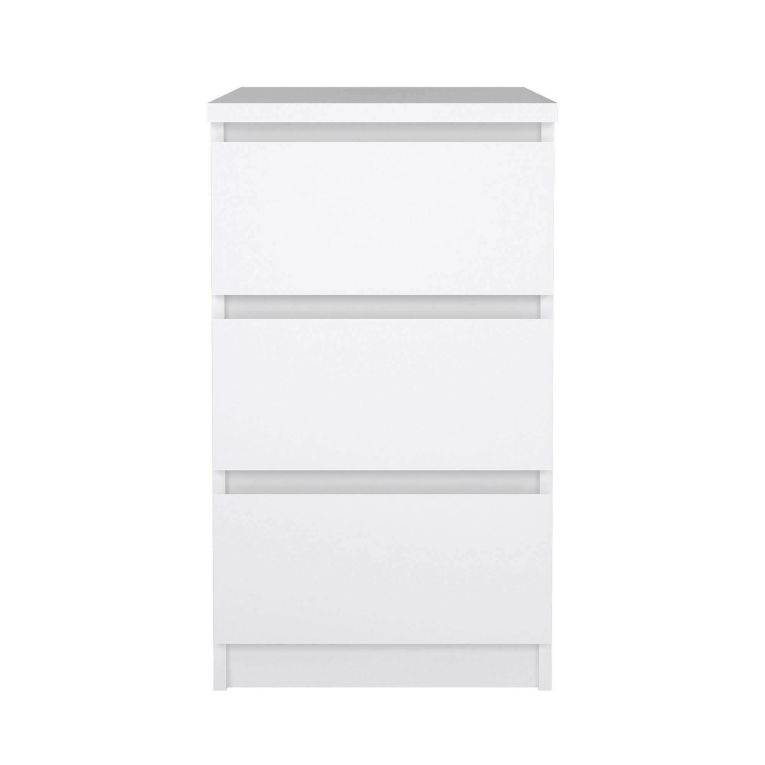 Cassettiera in legno bianca lucida 50x70h cm - Accudino