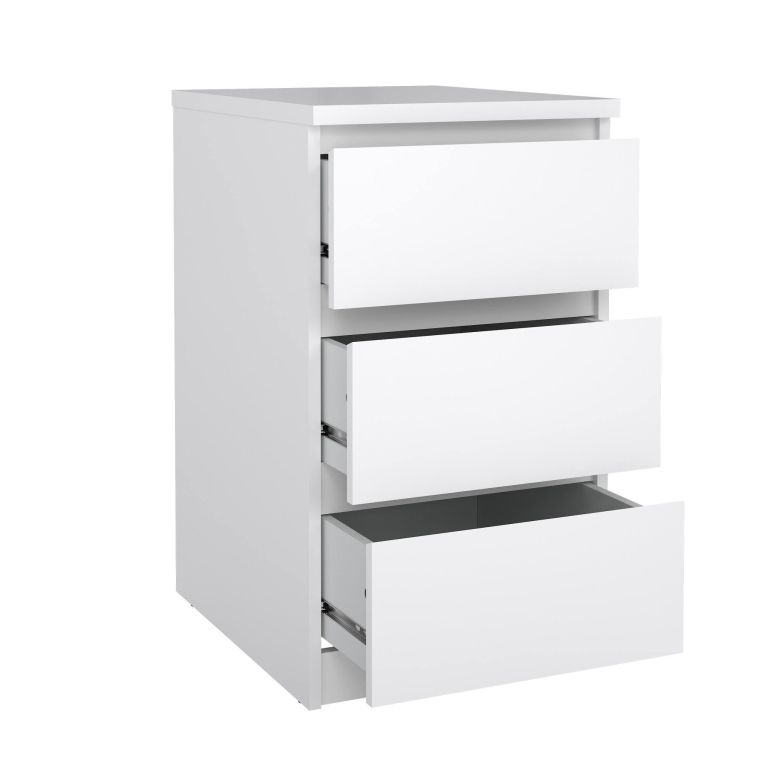 Cassettiera in legno bianca lucida 50x70h cm - Accudino