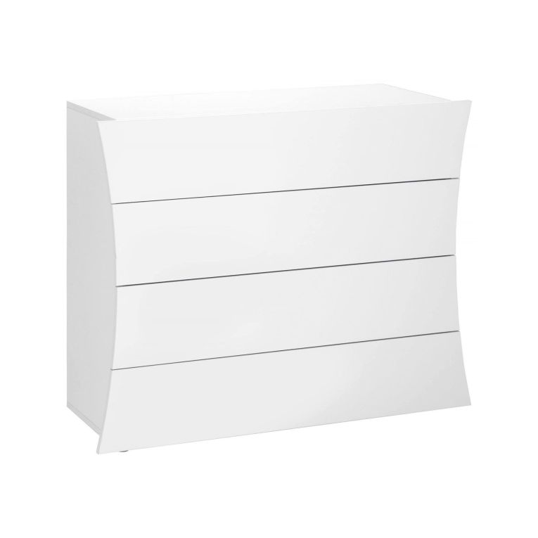 Cassettiera in legno bianca lucida 98x81h cm - Annapaola