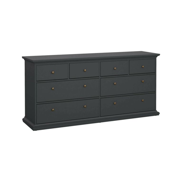 Cassettiera in legno grigia 183x86h cm - Asiagela