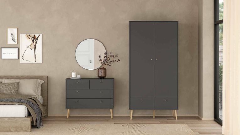 Cassettiera in legno grigia 98x81h cm - Pelagie