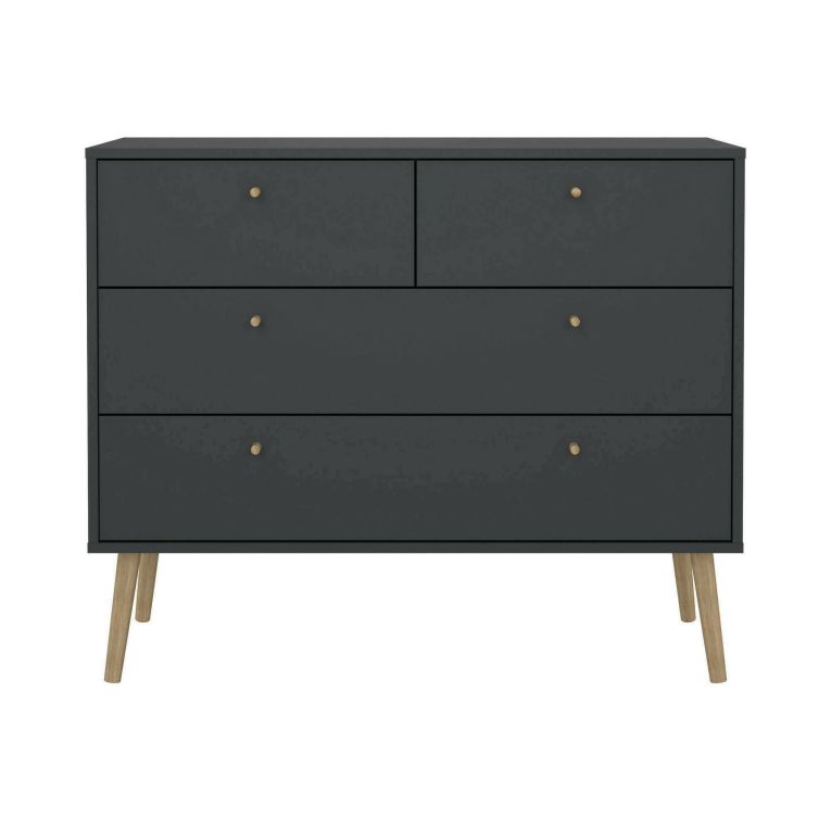 Cassettiera in legno grigia 98x81h cm - Pelagie