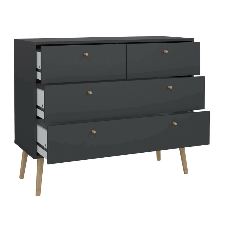 Cassettiera in legno grigia 98x81h cm - Pelagie