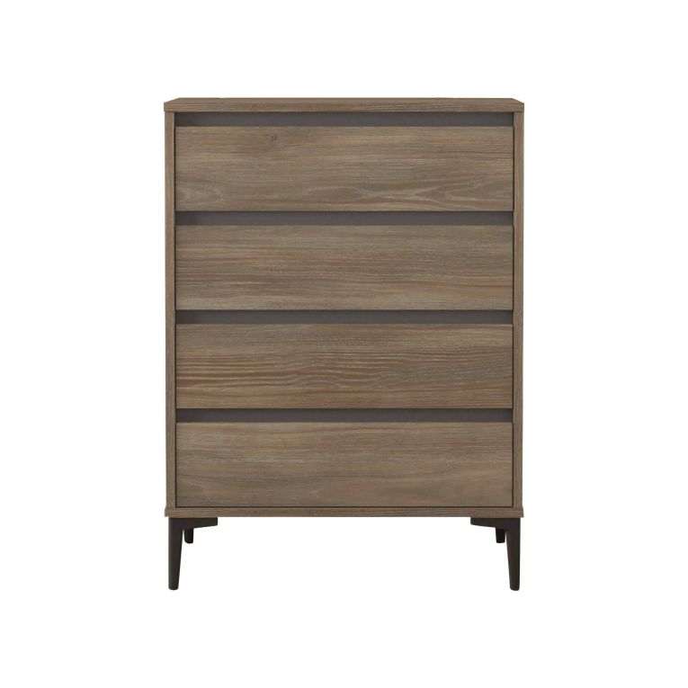 Cassettiera in legno marrone e antracite 72x98h cm - Adolphe