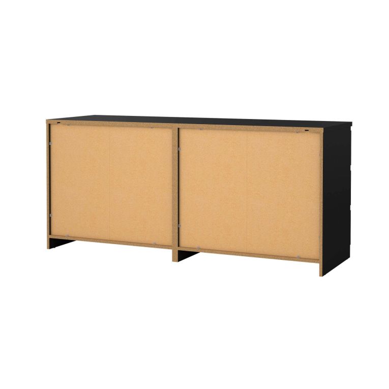 Cassettiera in legno nera 153x70h cm - Aci