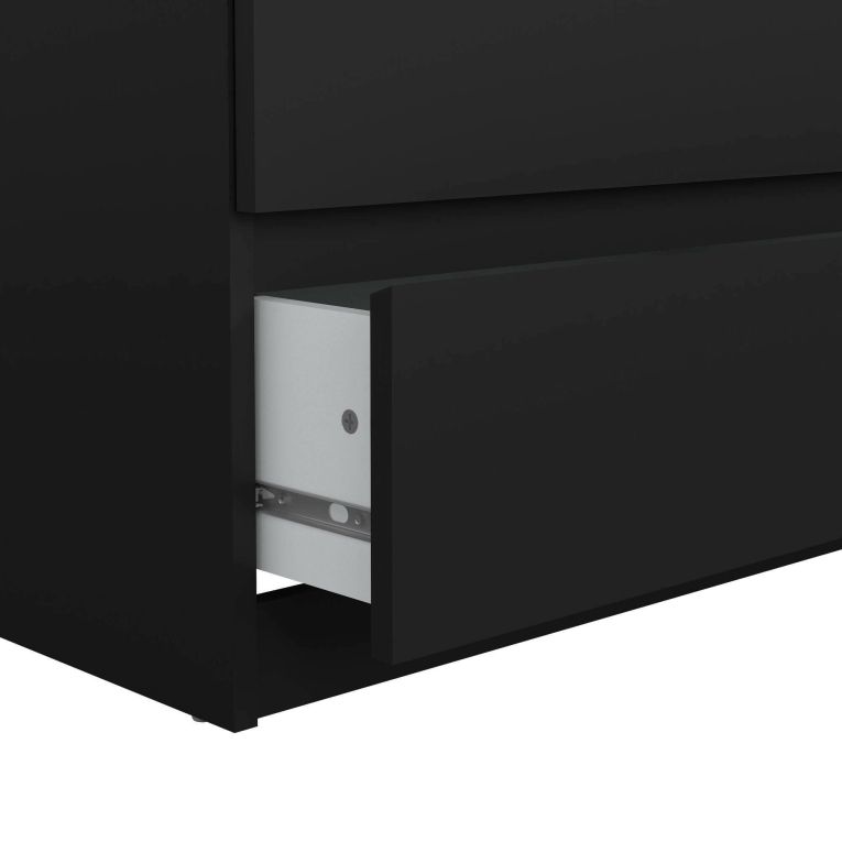 Cassettiera in legno nera 153x70h cm - Aci
