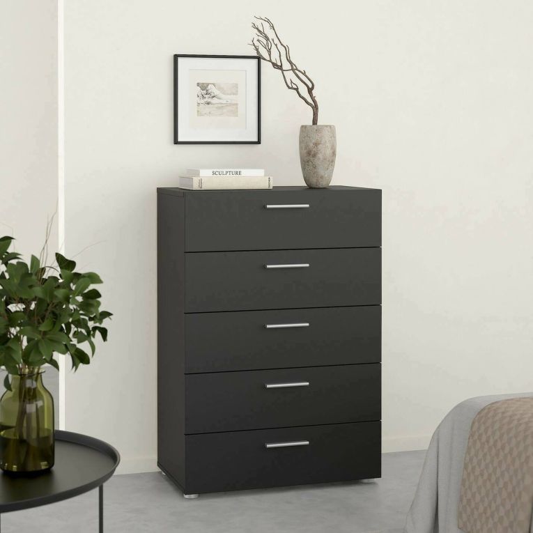 Cassettiera in legno nera 70x102h cm - Alf