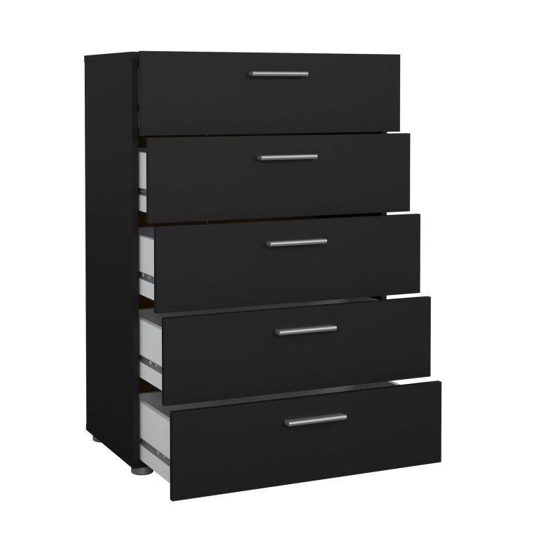 Cassettiera in legno nera 70x102h cm - Alf