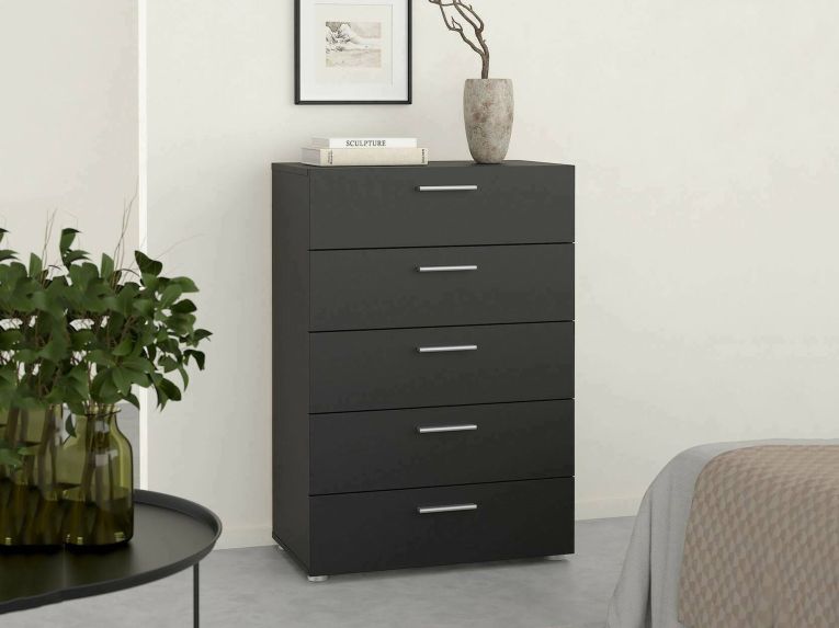 Cassettiera in legno nera 70x102h cm - Alf