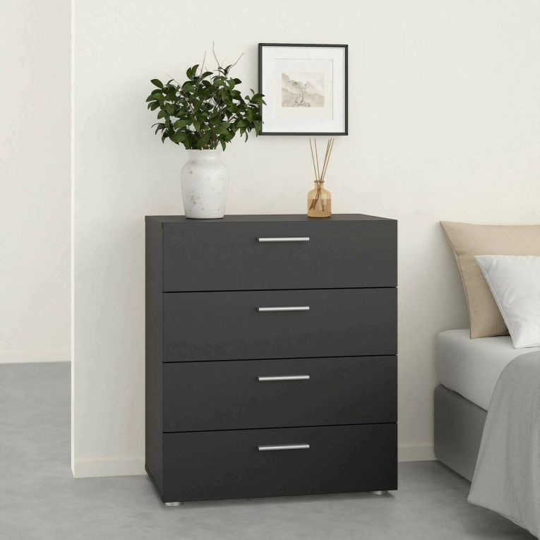 Cassettiera in legno nera 70x82h cm - Asam