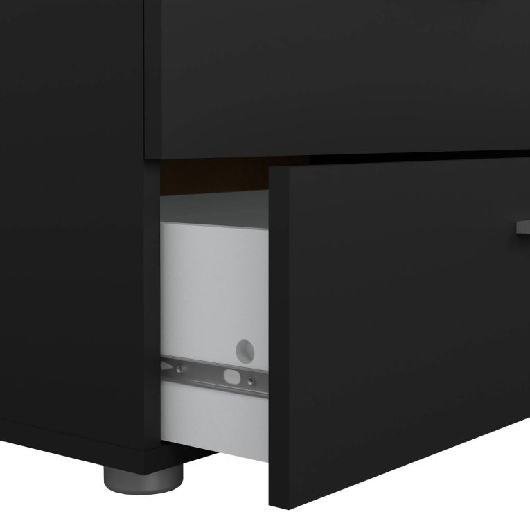 Cassettiera in legno nera 70x82h cm - Asam