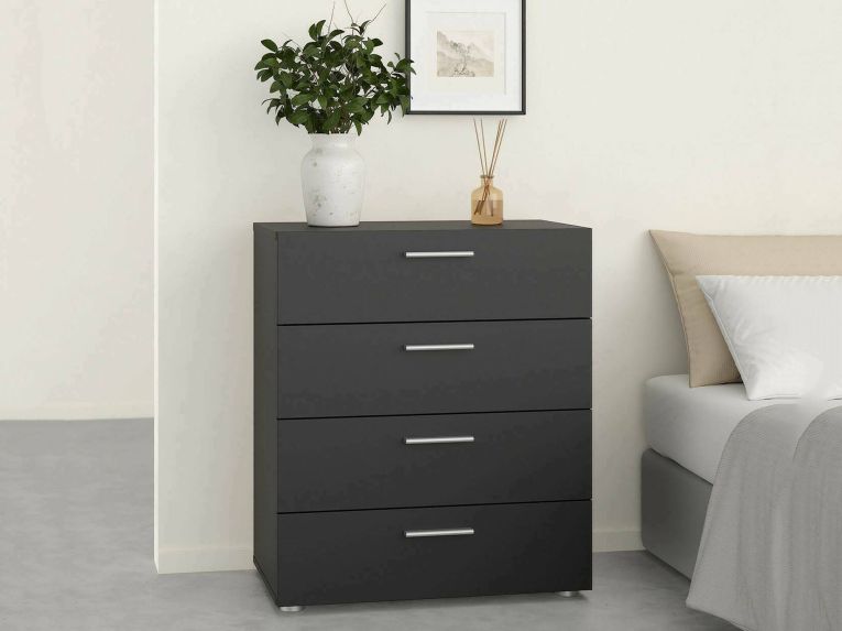 Cassettiera in legno nera 70x82h cm - Asam