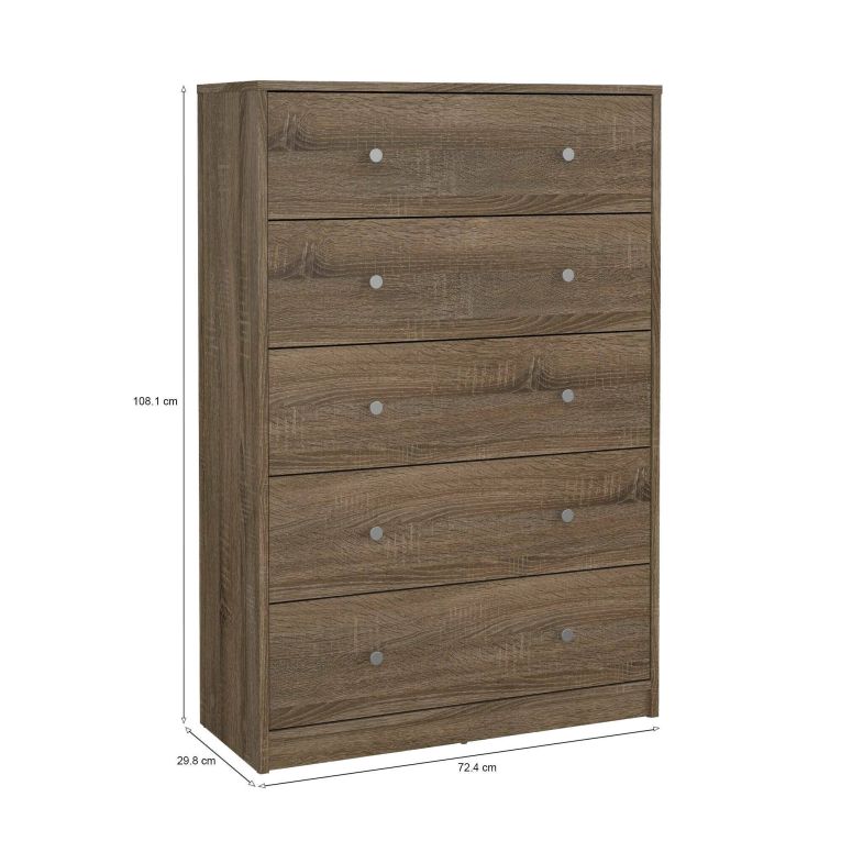 Cassettiera in legno noce 72x108h cm - Contessa
