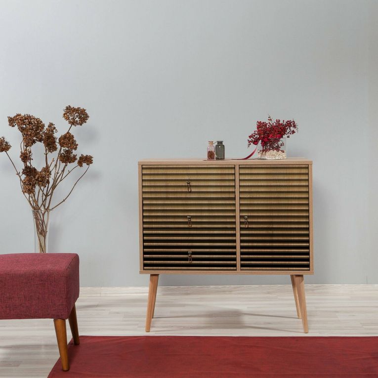 Cassettiera in legno quercia 90x90h cm - Ailanto