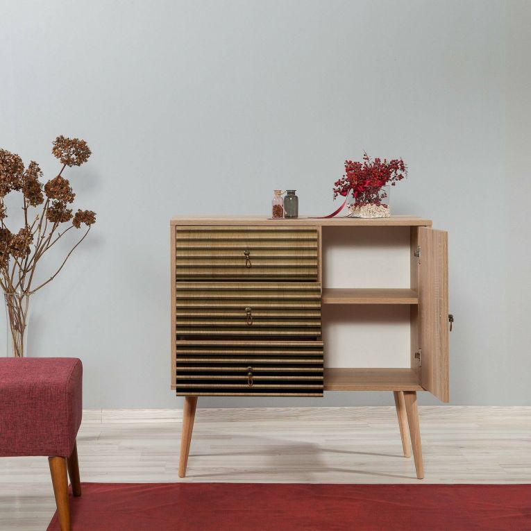 Cassettiera in legno quercia 90x90h cm - Ailanto