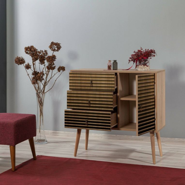 Cassettiera in legno quercia 90x90h cm - Ailanto