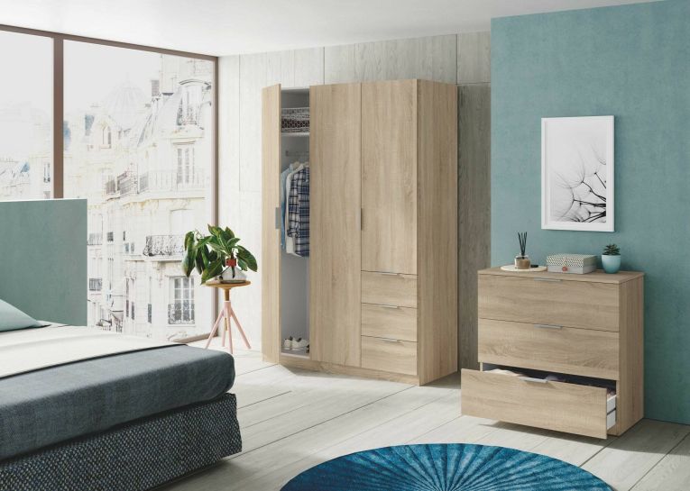 Cassettiera in legno rovere 77x80h cm - Garbino