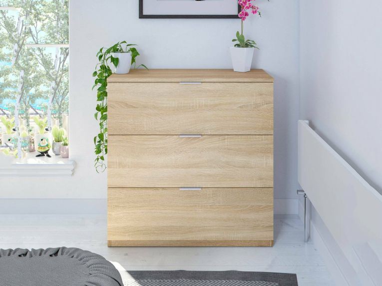 Cassettiera in legno rovere 77x80h cm - Garbino