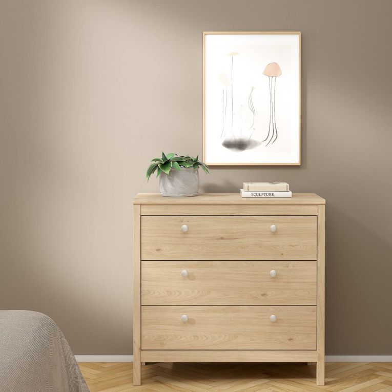 Cassettiera in legno rovere 82x79h cm - Sagar