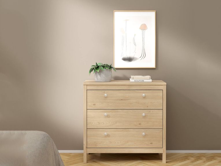 Cassettiera in legno rovere 82x79h cm - Sagar