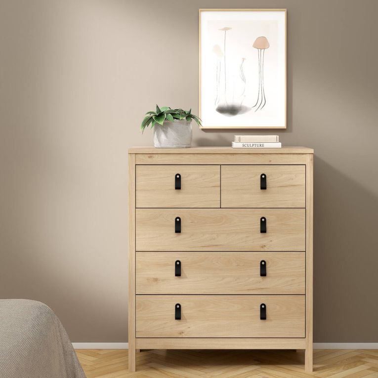 Cassettiera in legno rovere 82x98h cm - Nicholas