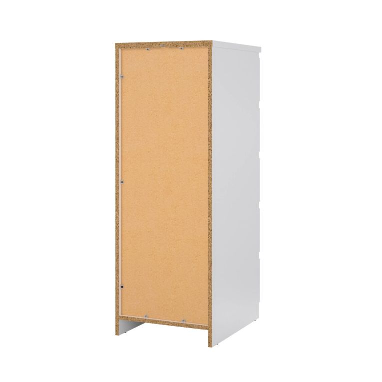 Cassettiera Joelle, Settimino multiuso, Comò camera da letto, Mobile con cassetti, 40x50 h111 cm, Bianco