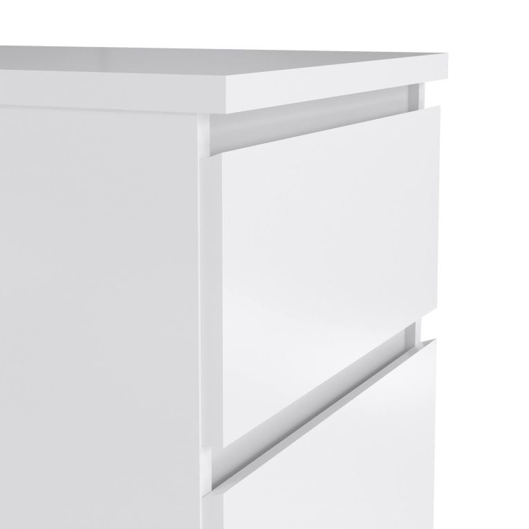 Cassettiera Joelle, Settimino multiuso, Comò camera da letto, Mobile con cassetti, 40x50 h111 cm, Bianco