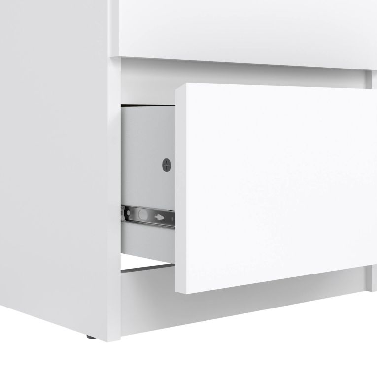 Cassettiera Joelle, Settimino multiuso, Comò camera da letto, Mobile con cassetti, 40x50 h111 cm, Bianco