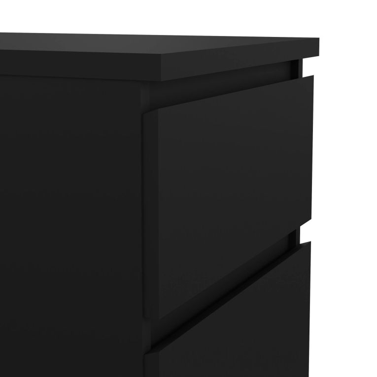 Cassettiera Joelle, Settimino multiuso, Comò camera da letto, Mobile con cassetti, 50x40 h111 cm, Nero
