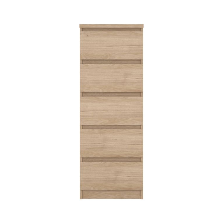 Cassettiera Joelle, Settimino multiuso, Comò camera da letto, Mobile con cassetti, 50x40 h111 cm, Rovere