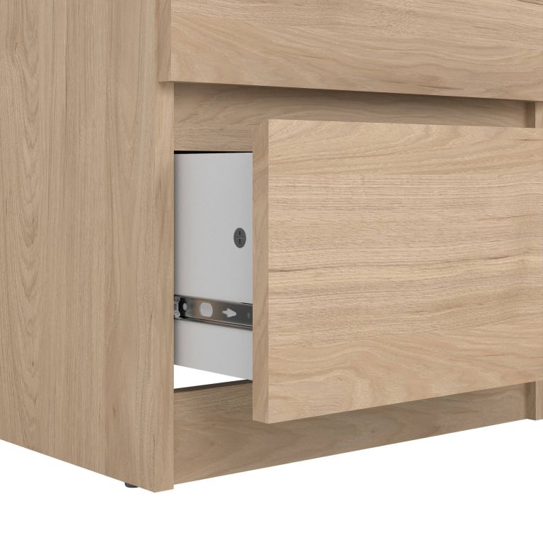 Cassettiera Joelle, Settimino multiuso, Comò camera da letto, Mobile con cassetti, 50x40 h111 cm, Rovere