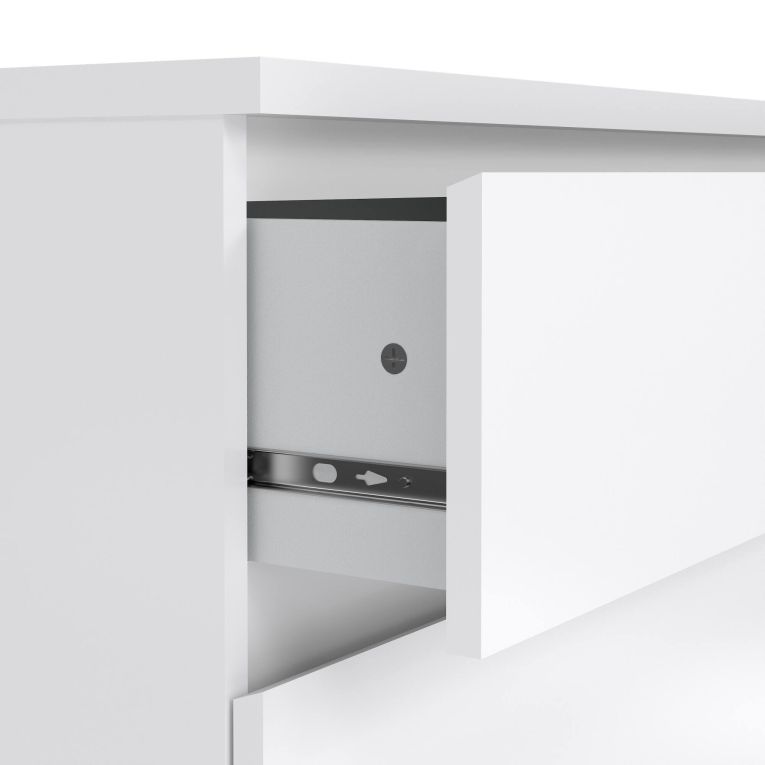 Cassettiera Lilou, Settimino multiuso, Comò camera da letto, Mobile con cassetti, 50x77 h68 cm, Bianco