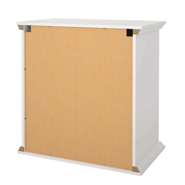 Cassettiera Lorraine, Settimino multiuso, Comò camera da letto, Mobile con cassetti, 52x86 h88 cm, Bianco